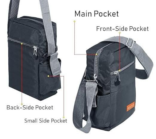 Storite 10 Inch Stylish Padded Mini Sling Bag for Men - Image 4