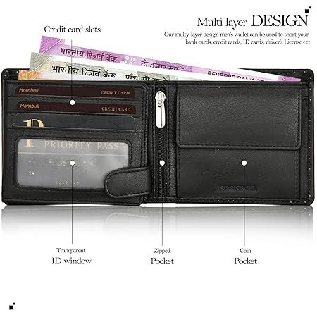 HORNBULL Miller Wallet for Men | Stylist Mens Wallet with RFID Blocking | Wallet Men Genuine Leather Black Nappa | Gift for Men - Image 4