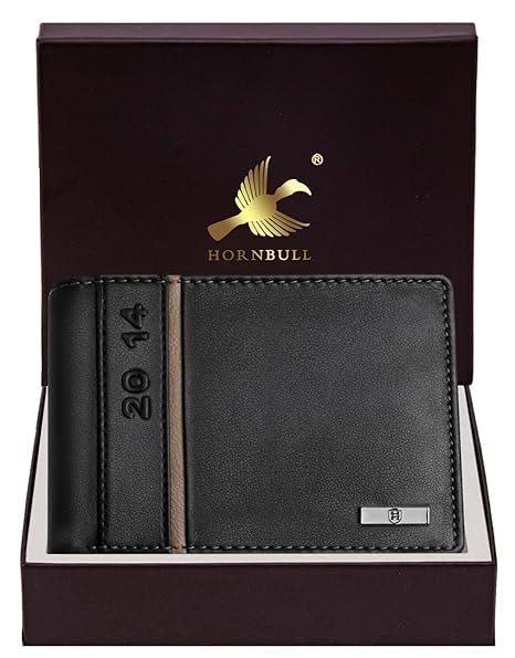 HORNBULL Miller Wallet for Men | Stylist Mens Wallet with RFID Blocking | Wallet Men Genuine Leather Black Nappa | Gift for Men - Image 3