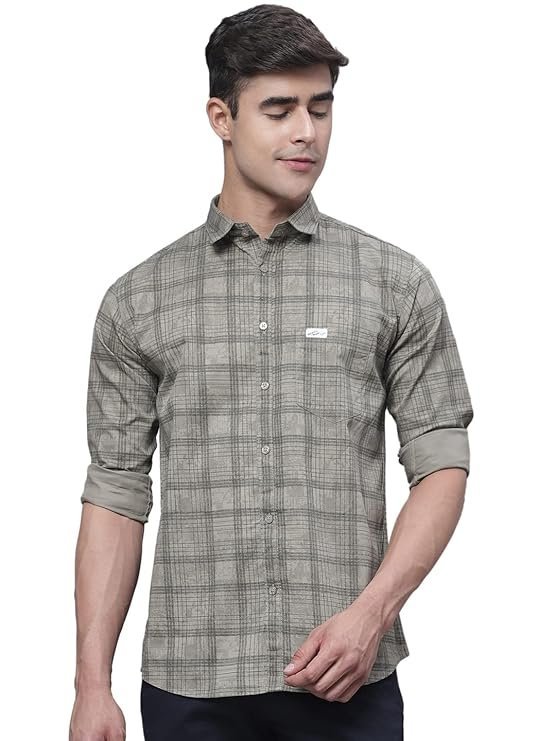Majestic Man Cotton Checkered Casual Shirt For Men - Image 2