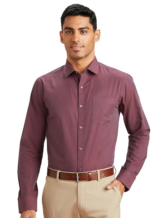 Symbol Men's Solid Cotton Slim Fit Formal Shirt