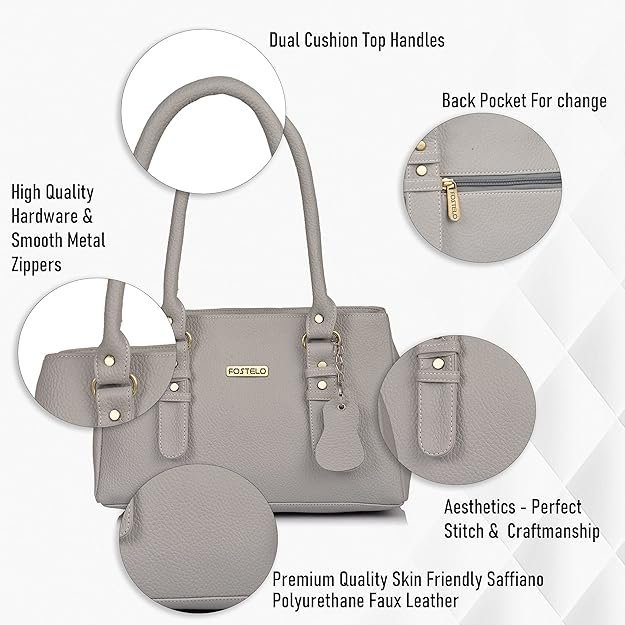 Fostelo Women's Riverside Satchel Tote Handbag for Women | Ladies Purse | Stylish Shoulder Bag | Gift For Women - Image 3