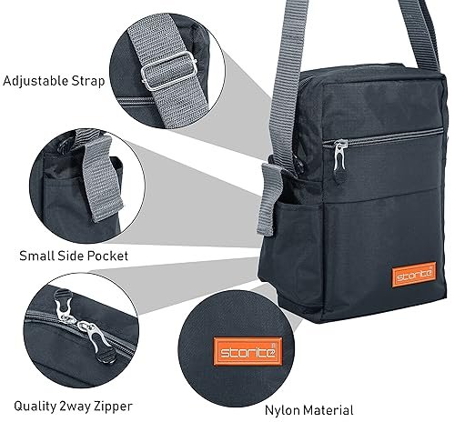 Storite 10 Inch Stylish Padded Mini Sling Bag for Men - Image 3